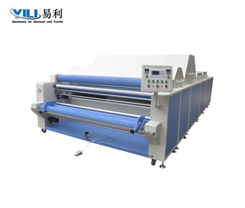 中型布料预缩定型机(带喷雾加湿装置) 中型布料预缩定型机(带喷雾加湿装置)